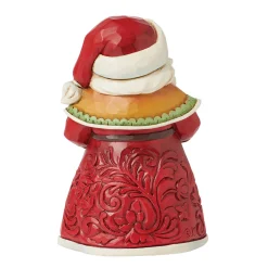 Jim Shore Santa With Cardinal Mini Figurine, 3.5"