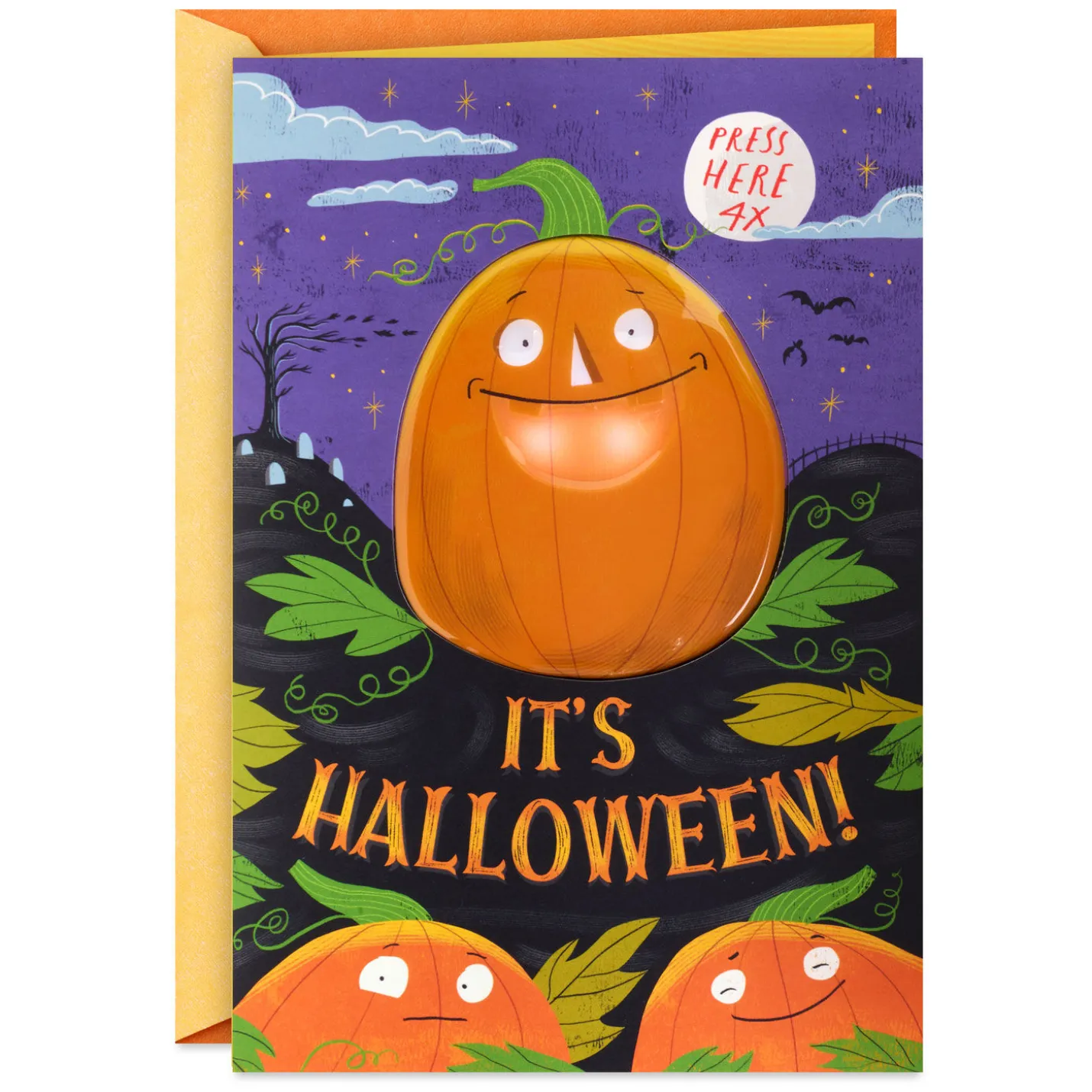 Joking Jack-o'-Lantern Funny Halloween Card With Sound and Lights