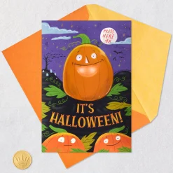 Joking Jack-o'-Lantern Funny Halloween Card With Sound and Lights