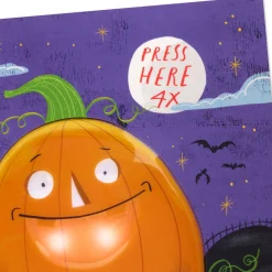 Joking Jack-o'-Lantern Funny Halloween Card With Sound and Lights