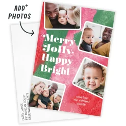 Jolly and Bright Flat Christmas Photo Card