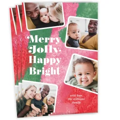 Jolly and Bright Flat Christmas Photo Card