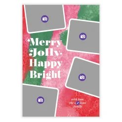 Jolly and Bright Flat Christmas Photo Card