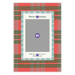 Jolly Plaid Flat Christmas Photo Card