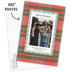 Jolly Plaid Flat Christmas Photo Card