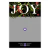 Joy Festive Wreath Flat Christmas Photo Card