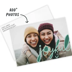 Joyful Hand Lettering Flat Holiday Photo Card