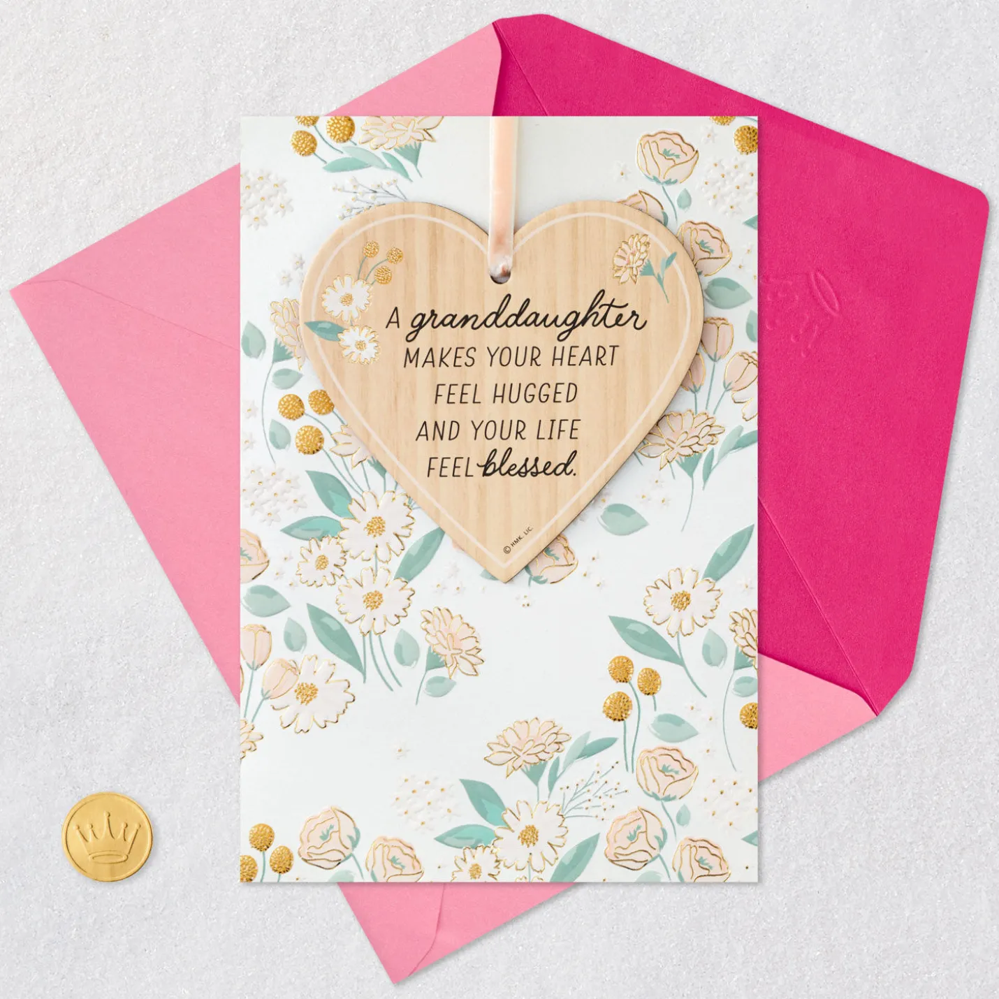 Joy to Our Family Birthday Card for Granddaughter with Ornament