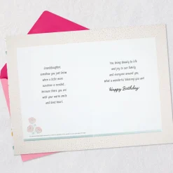 Joy to Our Family Birthday Card for Granddaughter with Ornament