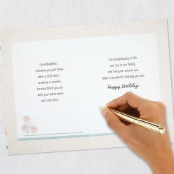 Joy to Our Family Birthday Card for Granddaughter with Ornament