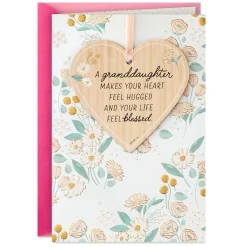 Joy to Our Family Birthday Card for Granddaughter with Ornament