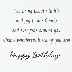 Joy to Our Family Birthday Card for Granddaughter with Ornament