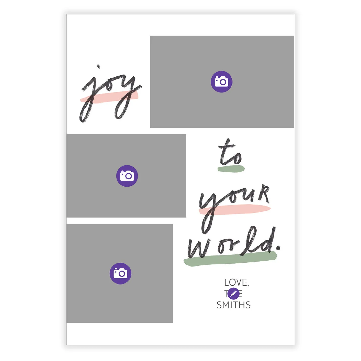 Joy to Your World Flat Holiday Photo Card