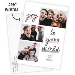 Joy to Your World Flat Holiday Photo Card