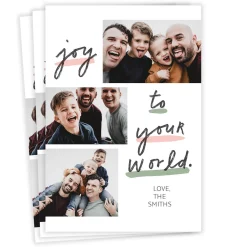 Joy to Your World Flat Holiday Photo Card