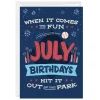 July Hits It Out of the Park Custom Birthday Card