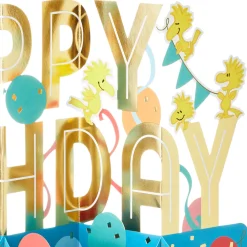 Jumbo Peanuts® Snoopy and Woodstock Fun and Good Times 3D Pop-Up Birthday Card