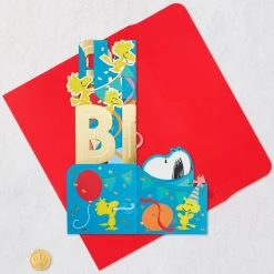 Jumbo Peanuts® Snoopy and Woodstock Fun and Good Times 3D Pop-Up Birthday Card