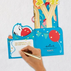 Jumbo Peanuts® Snoopy and Woodstock Fun and Good Times 3D Pop-Up Birthday Card