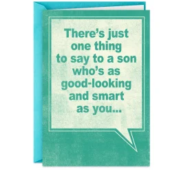 Just One Thing to Say Funny Birthday Card for Son