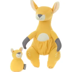 Kangaroo and Baby Joey Stuffed Animal and Rattle Set