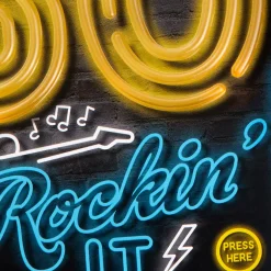Keep On Rockin' It Musical Light-Up 50th Birthday Card
