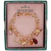 Kentucky Roses Gold Metal Chain Bracelet With Charms