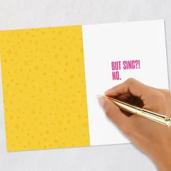 Kevin the Cat Won't Sing Funny Birthday Card