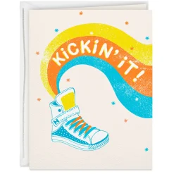 Kickin' It Old-School Cool Funny Birthday Card