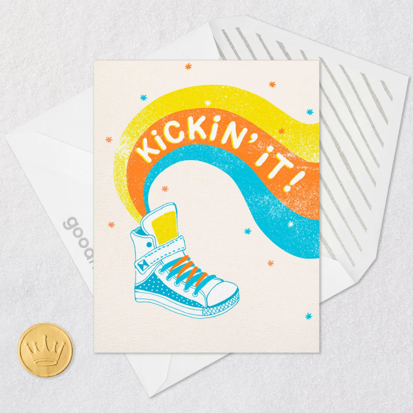 Kickin' It Old-School Cool Funny Birthday Card