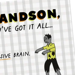 Killer Smile, Cool Hair Halloween Card for Grandson