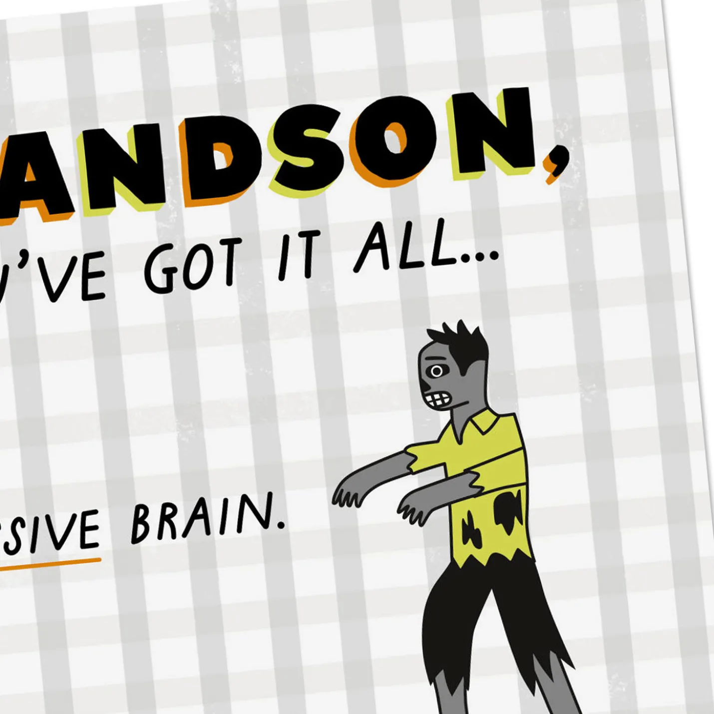 Killer Smile, Cool Hair Halloween Card for Grandson