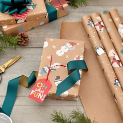 Kraft Assorted 4-Pack Christmas Wrapping Paper, 88 sq. ft.
