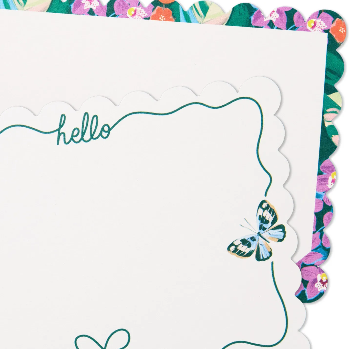 Lacey Chabert Collection Floral and Hello Bow Flat Note Cards in Caddy, Box of 40