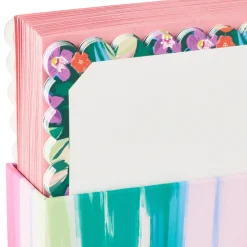 Lacey Chabert Collection Floral and Hello Bow Flat Note Cards in Caddy, Box of 40