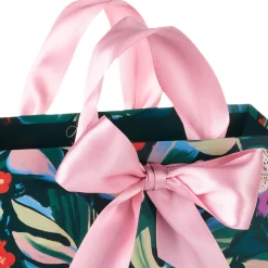 9.6" Lacey Chabert Collection Green Floral Medium Gift Bag