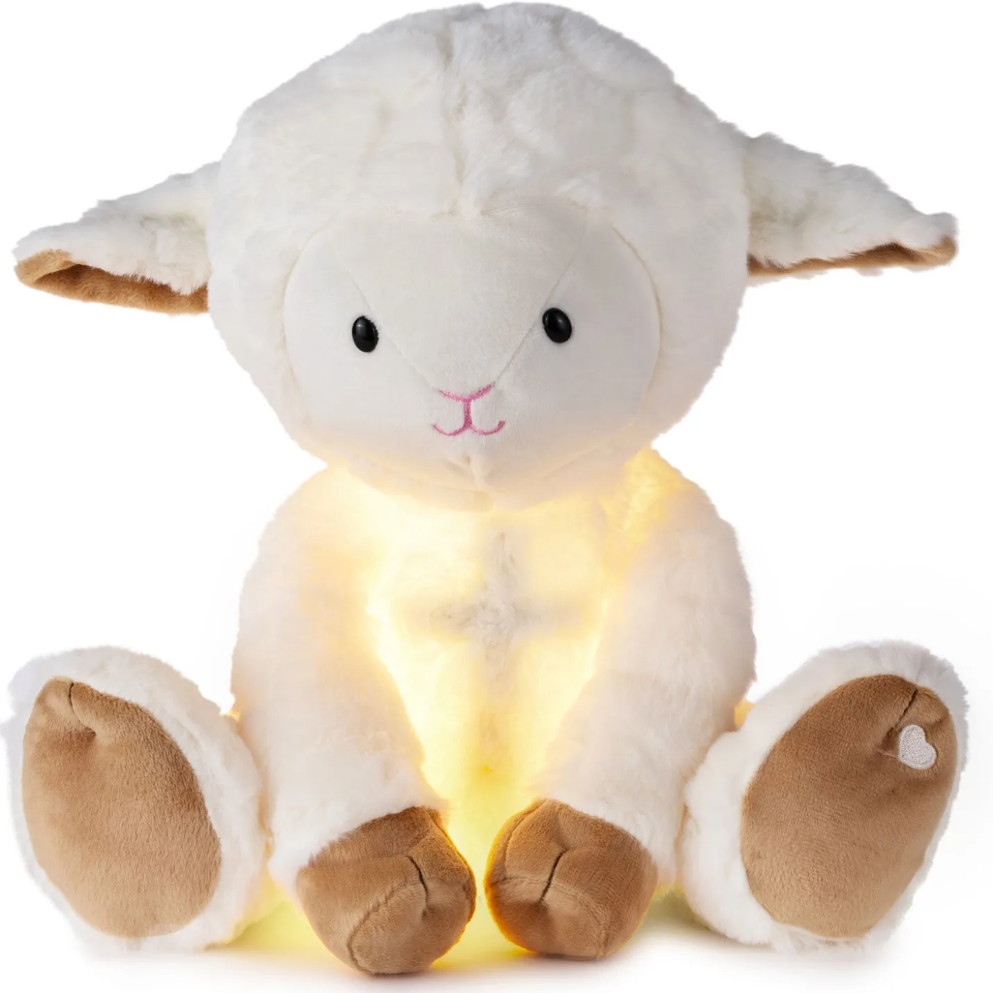 Lamb Plush With Light-Up Cross, 11.25"