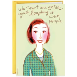 Laughing at Old People Funny Birthday Card