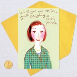 Laughing at Old People Funny Birthday Card