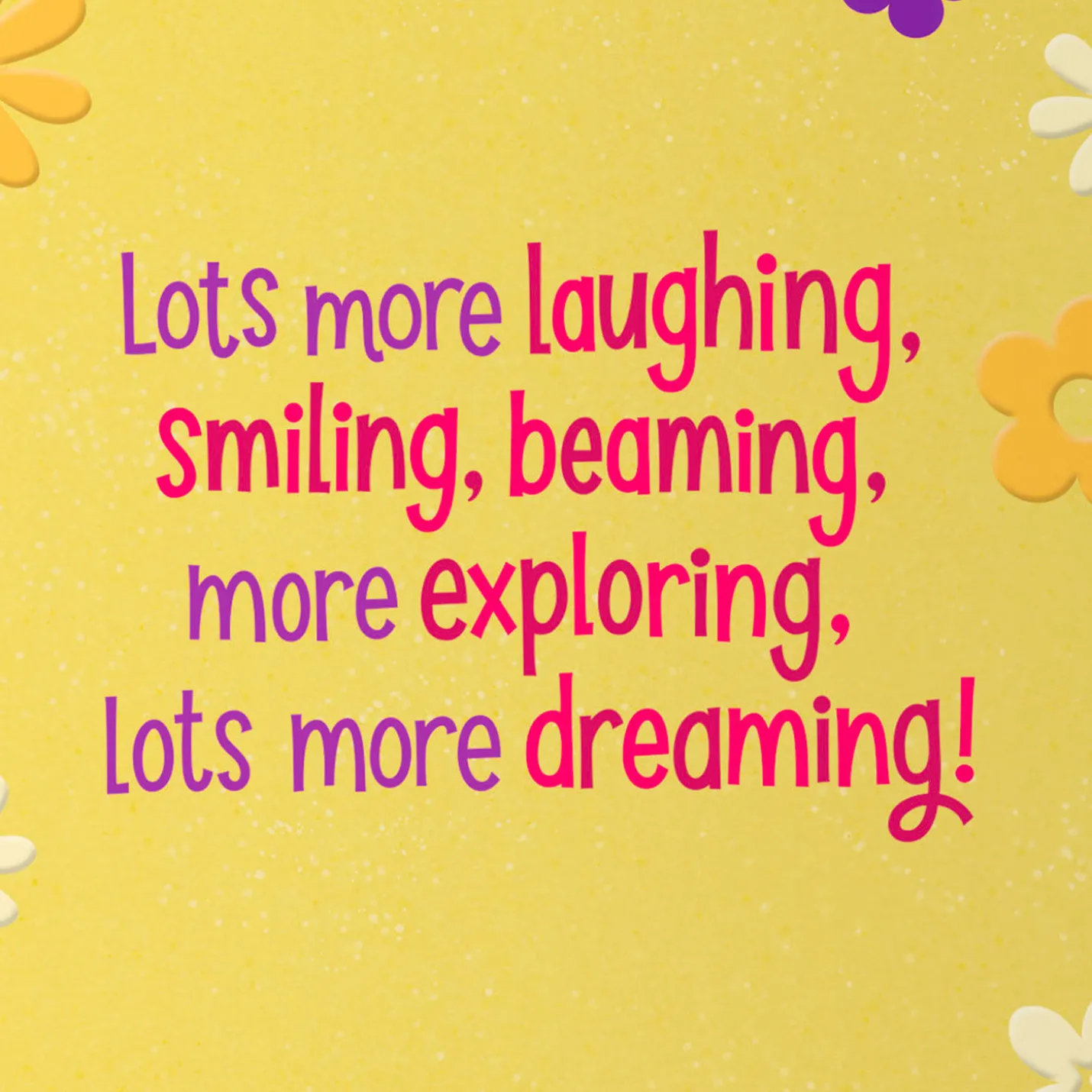 Laughing, Exploring, Dreaming 2nd Birthday Card for Girls