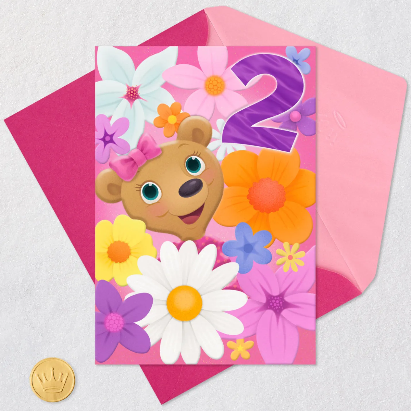 Laughing, Exploring, Dreaming 2nd Birthday Card for Girls