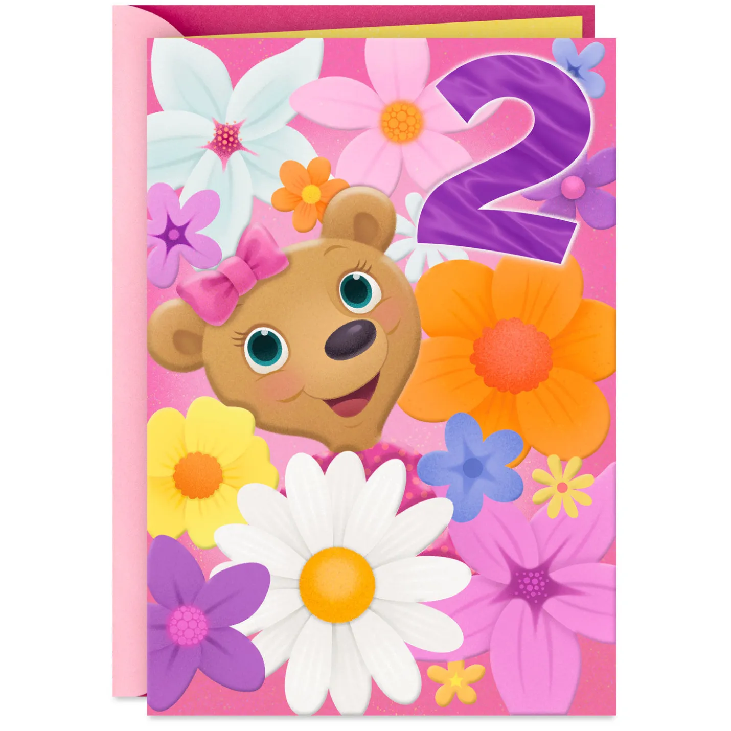 Laughing, Exploring, Dreaming 2nd Birthday Card for Girls