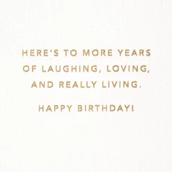 Laughing, Loving and Really Living 60th Birthday Card