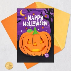 Laughs and Thrills Musical Halloween Card with Light