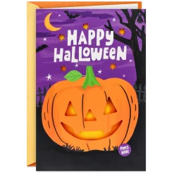 Laughs and Thrills Musical Halloween Card with Light