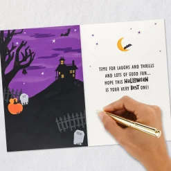 Laughs and Thrills Musical Halloween Card with Light