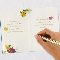 Laughter, Warm Memories and Love Birthday Card for Mom