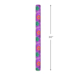 Lavender-Scented Bold Flowers on Purple Wrapping Paper Roll, 15 sq. ft.