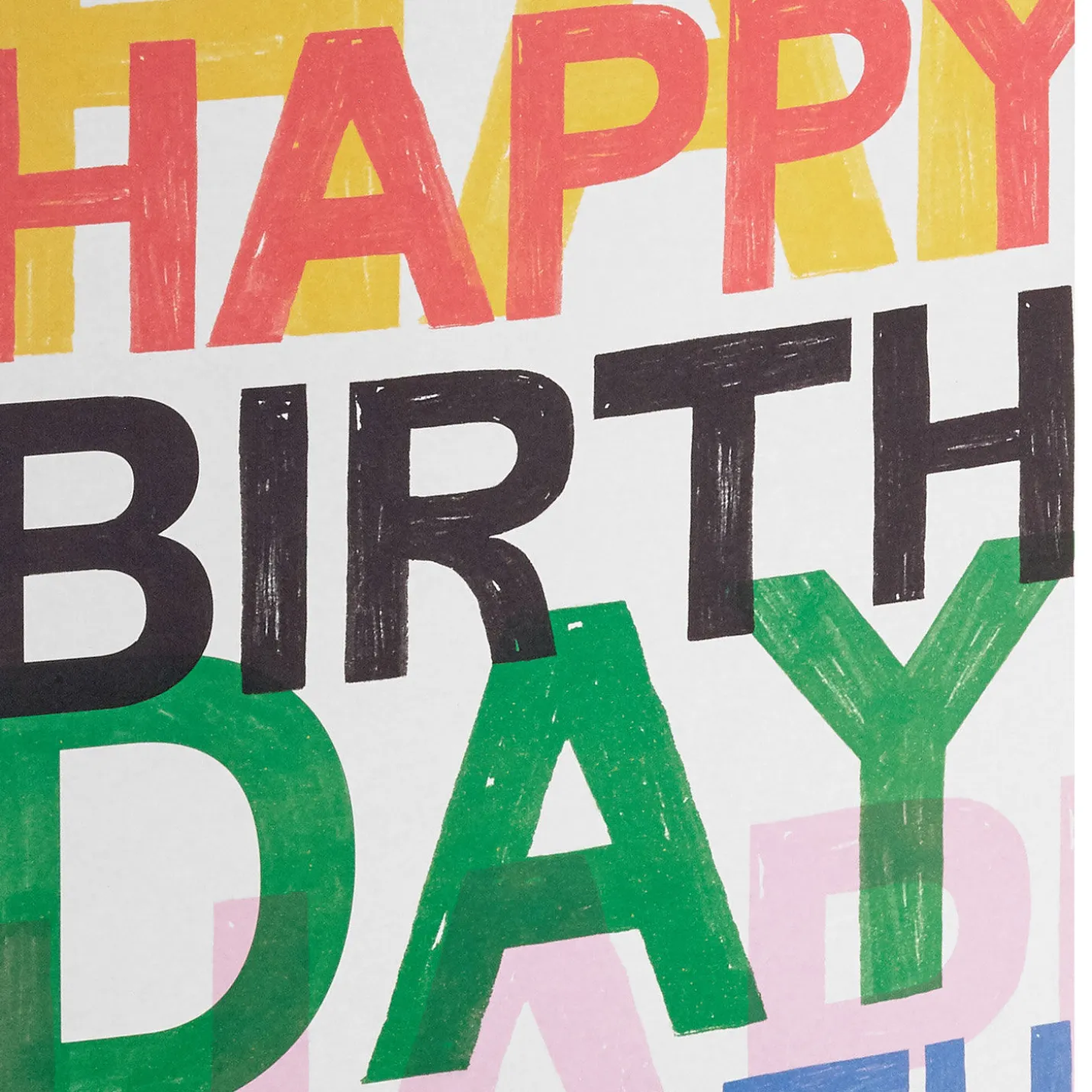 13" Layered Lettering Large Birthday Gift Bag