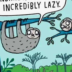 Lazy Sloths Funny Birthday Card